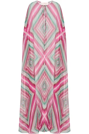 VALENTINO GARAVANI Geometric-print silk cape