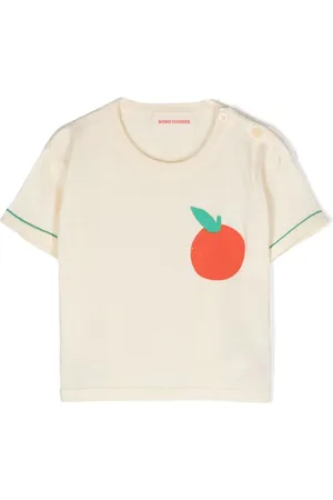 Bobo Choses Tomato-print knitted T-shirt