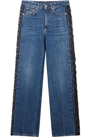Stella McCartney Lace-panelling straight-leg jeans