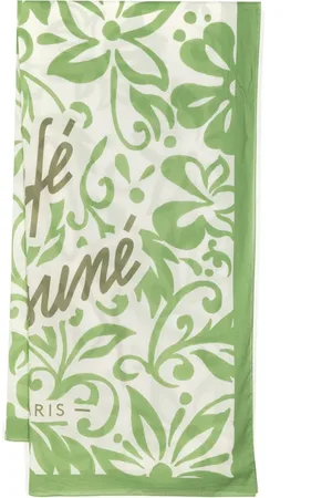 Maison Kitsuné Floral-print cotton scarf