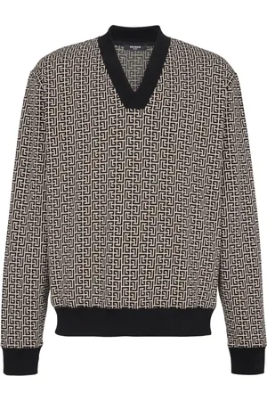 Balmain Mini monogrammed jacquard sweatshirt