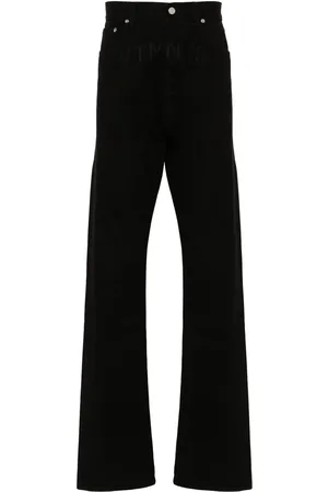VTMNTS Logo-embroidered straight-leg jeans