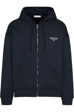 VALENTINO GARAVANI Logo-print zip-up hoodie