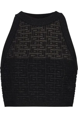 Balmain 4G halterneck knit top