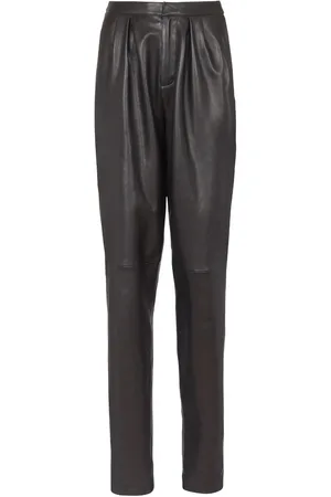 Balmain Leather tapered trousers