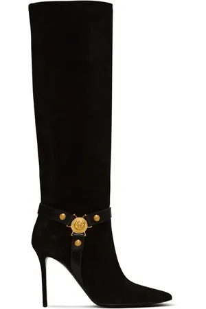 Balmain Eva 95mm suede knee-high boots