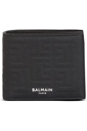 Balmain Monogram-embossed bi-fold wallet