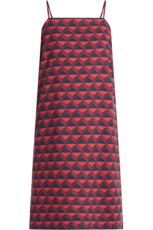 Lacoste Geometric-print logo-appliqué minidress