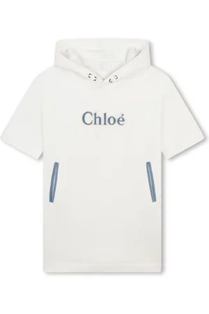 Chloé Logo-appliquéd hooded cotton dress