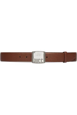 Gucci Logo-plaque leather belt