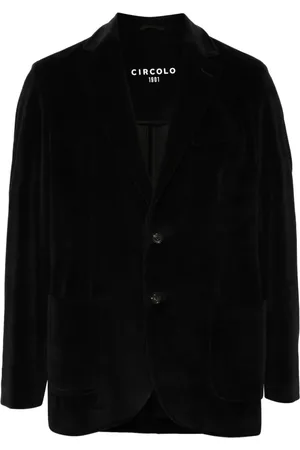 Circolo Single-breasted velvet blazer