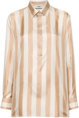 Fendi Pequin-stripe silk shirt