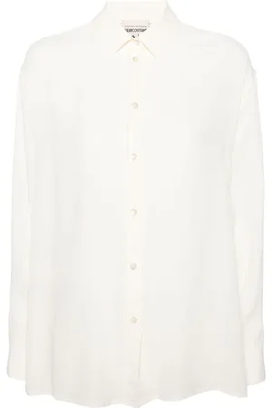 SEMICOUTURE Classic-collar crepe shirt