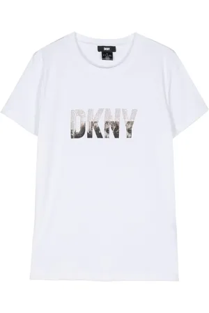 DKNY Rhinestone-embellished logo T-Shirt
