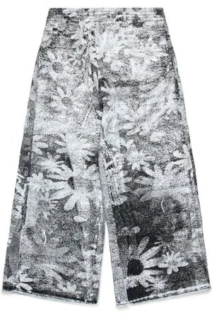 Maison Margiela Floral-print wide-leg jeans