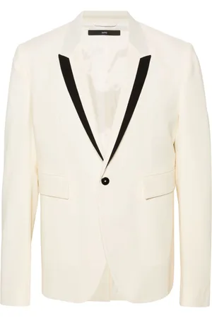 SAPIO Contrasting-trim single-breasted blazer