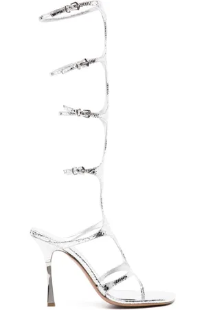 PARIS TEXAS Uma 100mm metallic sandals