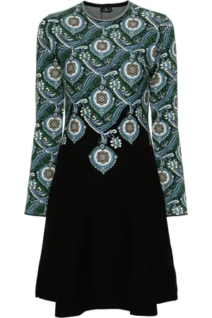 Etro Jacquard-pattern knitted dress