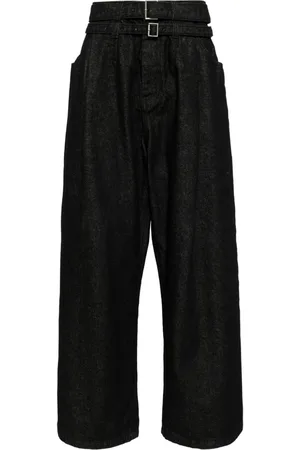 SONGZIO Belted cotton jeans