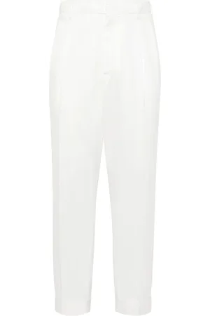 Brunello Cucinelli Pressed-crease cotton trousers