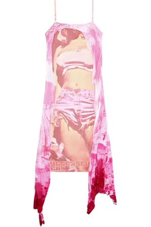 Diesel D-Malory-Long graphic-print draped dress