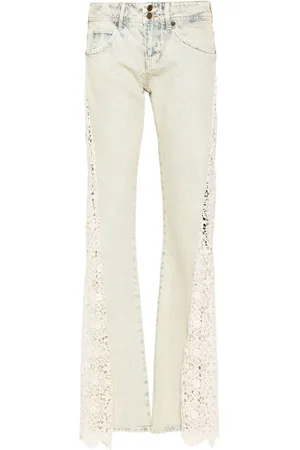 Guess Lace-detail flared jeans
