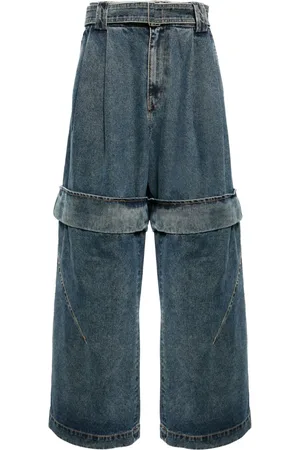 SONGZIO Belted wide-leg denim jeans