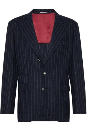 Brunello Cucinelli Single-breasted striped blazer