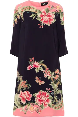 Etro Floral-print silk midi dress