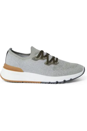Brunello Cucinelli Logo-print cotton-blend sneakers