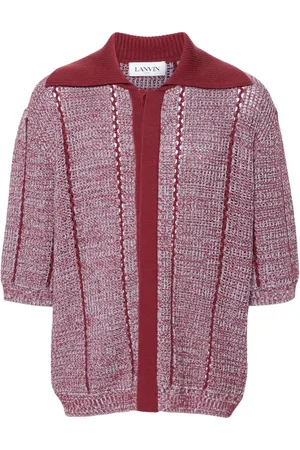 Lanvin Spread-collar open-knit cardigan