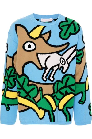 WALTER VAN BEIRENDONCK Wisdom intarsia-knit wool jumper