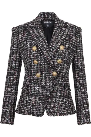 Balmain Double-breasted tweed blazer