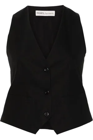 MODES GARMENTS V-neck poplin gilet