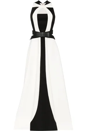 Saiid Kobeisy Panelled belted gown