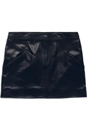 JACOB LEE Low-rise leather miniskirt