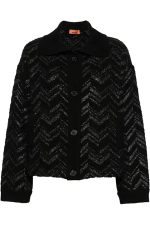 Missoni Zigzag-woven lurex-detailed cardigan