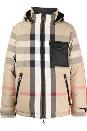 Burberry Check-print reversible hooded jacket