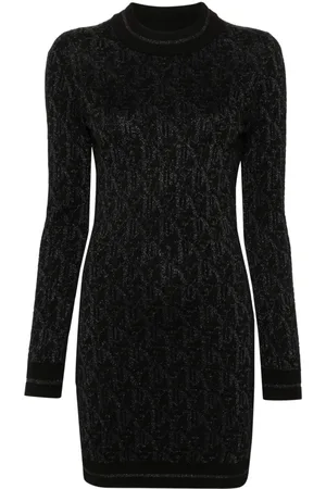 Palm Angels Monogram-jacquard mini dress