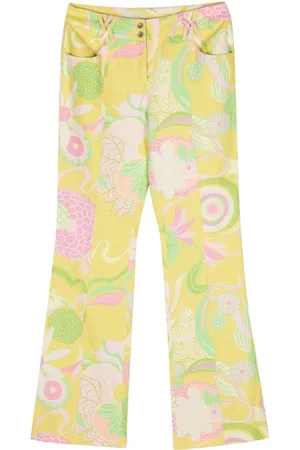 Dolce & Gabbana 2000s floral-print flared trousers