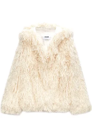 Msgm Faux-fur single-breasted jacket