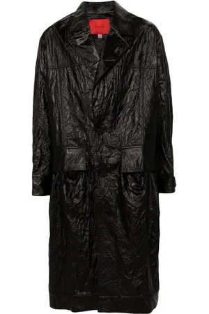 ECKHAUS LATTA Crinkled single-breasted trench coat