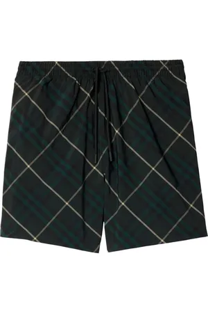 Burberry Check-print drawstring swim shorts