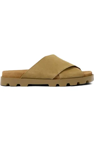 Camper Brutus cross-strap suede slides