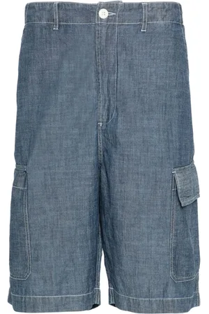Universal Works Chambray cotton cargo shorts