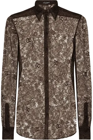 Dolce & Gabbana Chantilly lace semi-sheer shirt