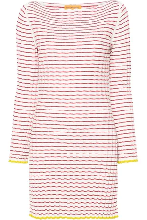 Guest In Residence Striped ribbed minidress
