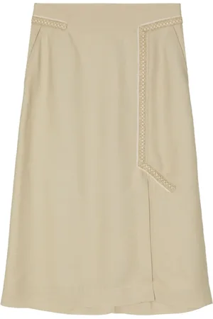 SHIATZY CHEN Panelled wool midi skirt