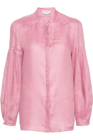 GABRIELA HEARST Laetitia linen pleated blouse