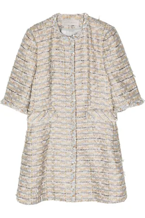 SHIATZY CHEN Beaded-trim tweed coat